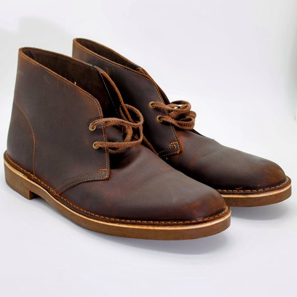 Clarks Men\'s Bushacre 2 Chukka Leather Boot - Beeswax, US 13M main image 4